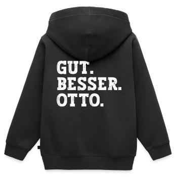Gut Besser Otto Lustiger Spruch Name Otto - Kinder Premium Organic Zip Hoodie - Schwarz - Hinten - AI Model Kid Male (0cm)