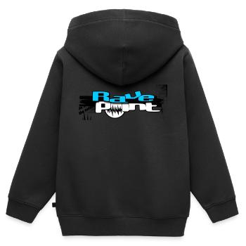 Techno - Sweat Premium à capuche zippé enfant bio - noir - Dos - AI Model Kid Male (0cm)