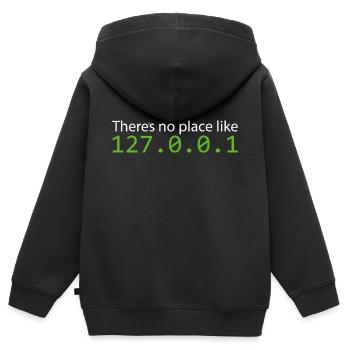 Theres no place like Programmierer Informatiker - Kinder Premium Organic Zip Hoodie - Schwarz - Hinten - AI Model Kid Male (0cm)