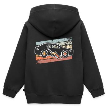E-Auto Elektroauto - Kinder Premium Organic Zip Hoodie - Schwarz - Hinten - AI Model Kid Male (0cm)
