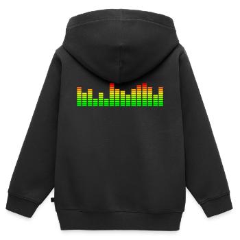 Music equalizer & visualizer - Kids Premium Organic Zip-up Hoodie - black - Back - AI Model Kid Male (0cm)