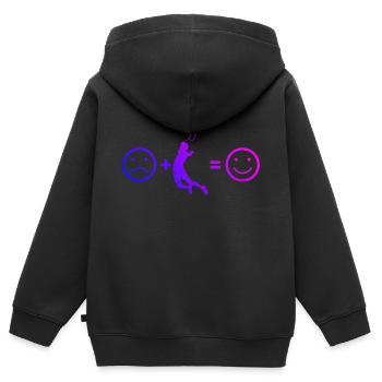 Herren Badmintonspieler Damen Federball Badminton - Kinder Premium Organic Zip Hoodie - Schwarz - Hinten - AI Model Kid Male (0cm)
