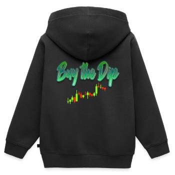 Buy The Dip - Kinder Premium Organic Zip Hoodie - Schwarz - Hinten - AI Model Kid Male (0cm)