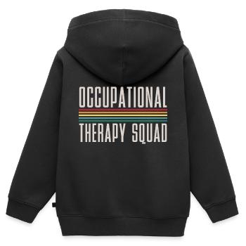 Ergotherapie Praxis Geschenk Ergotherapeut - Kinder Premium Organic Zip Hoodie - Schwarz - Hinten - AI Model Kid Male (0cm)