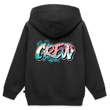 Crew - Kids Premium Organic Zip-up Hoodie - black - Back - AI Model Kid Male (0cm)
