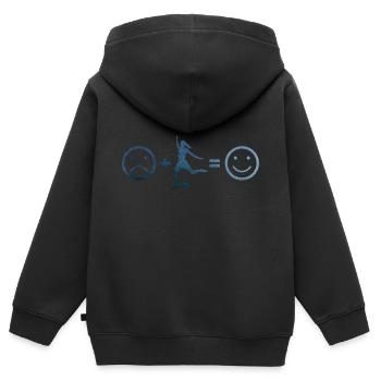 Fussballspiel Soccer Fussballspielen Fussball - Kinder Premium Organic Zip Hoodie - Schwarz - Hinten - AI Model Kid Male (0cm)