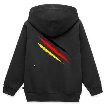Wm scratch - Sweat Premium à capuche zippé enfant bio - noir - Dos - AI Model Kid Male (0cm)
