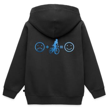 Vélo de route pour hommes Vélo de route Vélo de route Vélo de route - Sweat Premium à capuche zippé enfant bio - noir - Dos - AI Model Kid Male (0cm)