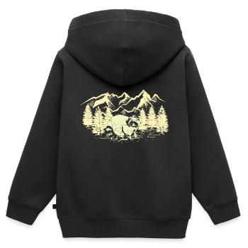 Waschbären Geschenk Waschbär - Kinder Premium Organic Zip Hoodie - Schwarz - Hinten - AI Model Kid Male (0cm)