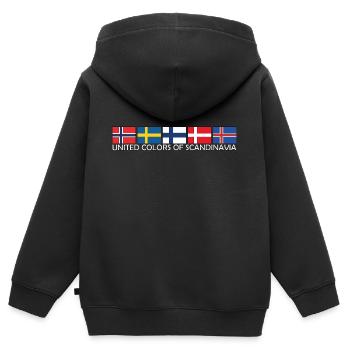 United Colors of Scandinavia - Kinder Premium Organic Zip Hoodie - Schwarz - Hinten - AI Model Kid Male (0cm)