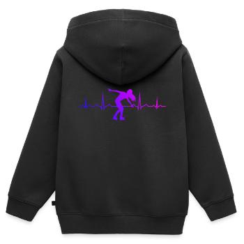 Roller Skating Patin à roulettes masculin Rollerskate - Sweat Premium à capuche zippé enfant bio - noir - Dos - AI Model Kid Male (0cm)