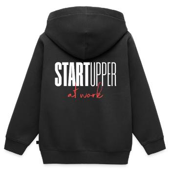 Startupper Startup at work - Kinder Premium Organic Zip Hoodie - Schwarz - Hinten - AI Model Kid Male (0cm)