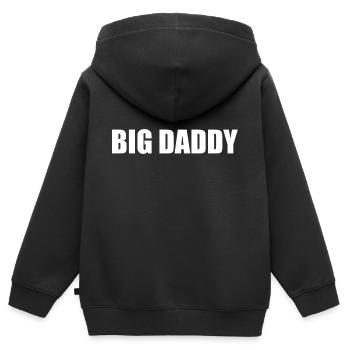 Big Daddy - Sweat Premium à capuche zippé enfant bio - noir - Dos - AI Model Kid Male (0cm)