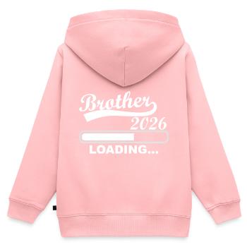 Brother 2026 Progression du chargement - Sweat Premium à capuche zippé enfant bio - rose - Dos - AI Model Kid Female (0cm)