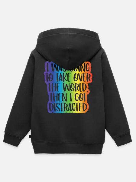 ADHD - Kids Premium Organic Zip-up Hoodie - black