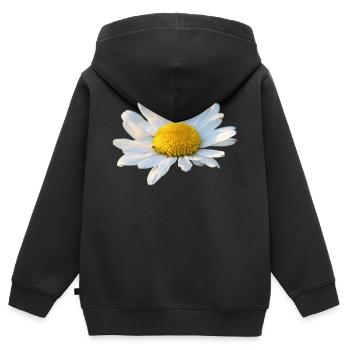 Margeriten Margerite weiße Blume Gänseblume - Kinder Premium Organic Zip Hoodie - Schwarz - Hinten - AI Model Kid Male (0cm)