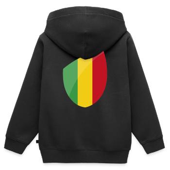 Mali - Sweat Premium à capuche zippé enfant bio - noir - Dos - AI Model Kid Male (0cm)