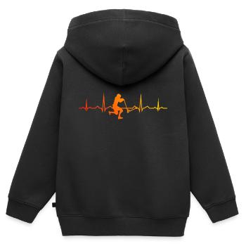 Stunt Scooter Stunt Roller Scooter Stuntscooter - Sweat Premium à capuche zippé enfant bio - noir - Dos - AI Model Kid Male (0cm)