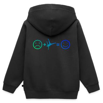 Hip Hop Breakdance Bgirl Break Dance Femmes - Sweat Premium à capuche zippé enfant bio - noir - Dos - AI Model Kid Male (0cm)