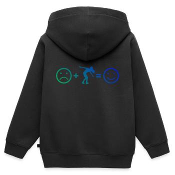 Roller Skates Roller Skating Roller Skating - Kinder Premium Organic Zip Hoodie - Schwarz - Hinten - AI Model Kid Male (0cm)