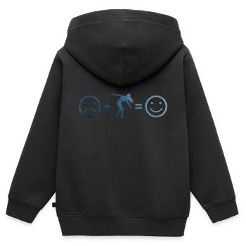 Roller Skates Roller Skating Roller Skating - Kinder Premium Organic Zip Hoodie - Schwarz - Hinten - AI Model Kid Male (0cm)