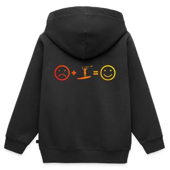Stand up Paddle Paddle Stand up pour hommes - Sweat Premium à capuche zippé enfant bio - noir - Dos - AI Model Kid Male (0cm)