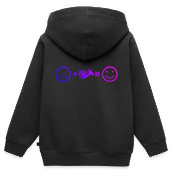 French horn horn men horn players French horn players - Kids Premium Organic Zip-up Hoodie - black - Back - AI Model Kid Male (0cm)
