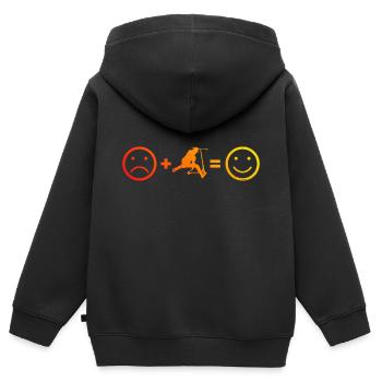 Stunt Roller Hommes Cascadeurs Stuntscooter Stunt Scoot - Sweat Premium à capuche zippé enfant bio - noir - Dos - AI Model Kid Male (0cm)