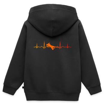 Torwart Fußball Fußballer Fußballspieler - Kinder Premium Organic Zip Hoodie - Schwarz - Hinten - AI Model Kid Male (0cm)