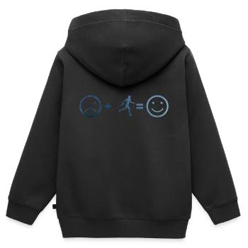Walken Nordic Walker Herren Nordic Walking - Kinder Premium Organic Zip Hoodie - Schwarz - Hinten - AI Model Kid Male (0cm)