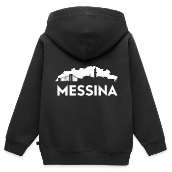 Skyline Sizilien - Kinder Premium Organic Zip Hoodie - Schwarz - Hinten - AI Model Kid Male (0cm)