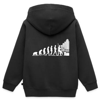 Pipe Organ Gift - Kids Premium Organic Zip-up Hoodie - black - Back - AI Model Kid Male (0cm)