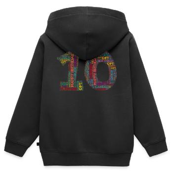 Happy Birthday - 10 years - Kids Premium Organic Zip-up Hoodie - black - Back - AI Model Kid Male (0cm)
