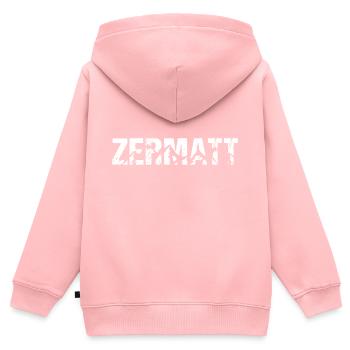 Zermatt Mountains Matterhorn - Kids Premium Organic Zip-up Hoodie - rose - Back - AI Model Kid Female (0cm)