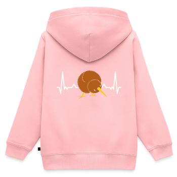 Großer Kiwi-Vogel Zealnds lieben es, Vögel zu beob - Kinder Premium Organic Zip Hoodie - Rosa - Hinten - AI Model Kid Female (0cm)