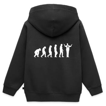 Musiker Dirigenten Evolution Dirigent Musik Band - Kinder Premium Organic Zip Hoodie - Schwarz - Hinten - AI Model Kid Male (0cm)