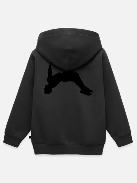 Backflip - Kinder Premium Organic Zip Hoodie - Schwarz