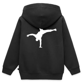 Break Dance Bgirl Breakdance Bboy Herren - Kinder Premium Organic Zip Hoodie - Schwarz - Hinten - AI Model Kid Male (0cm)