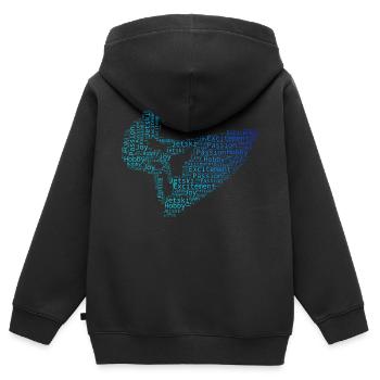 Jet Ski Équitation Jet Ski Sports nautiques Femmes Jet Ski - Sweat Premium à capuche zippé enfant bio - noir - Dos - AI Model Kid Male (0cm)