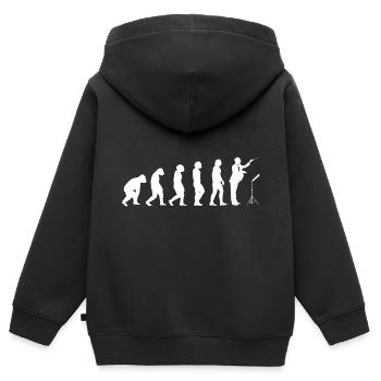 Dirigenten Musiker Band Evolution Dirigent Musik - Kinder Premium Organic Zip Hoodie - Schwarz - Hinten - AI Model Kid Male (0cm)