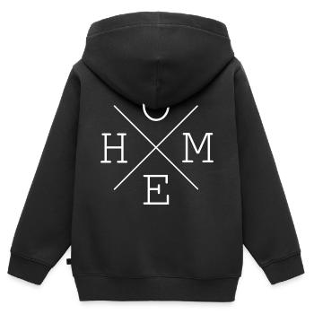 home heimat home sweet home zuhause geschenkidee - Kinder Premium Organic Zip Hoodie - Schwarz - Hinten - AI Model Kid Male (0cm)