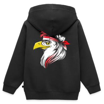 Singapur - Kinder Premium Organic Zip Hoodie - Schwarz - Hinten - AI Model Kid Male (0cm)