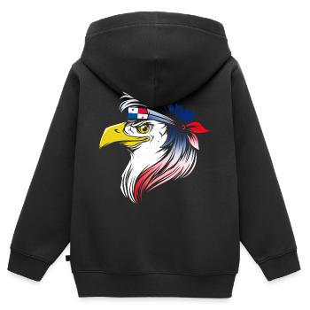 Panama - Sweat Premium à capuche zippé enfant bio - noir - Dos - AI Model Kid Male (0cm)
