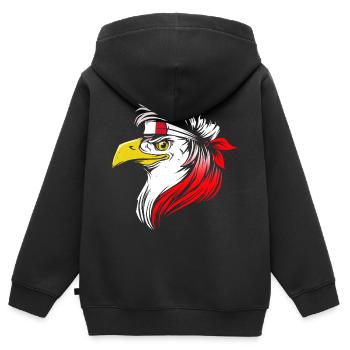 Malte - Sweat Premium à capuche zippé enfant bio - noir - Dos - AI Model Kid Male (0cm)