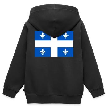 Quebec flag - Kids Premium Organic Zip-up Hoodie - black - Back - AI Model Kid Male (0cm)