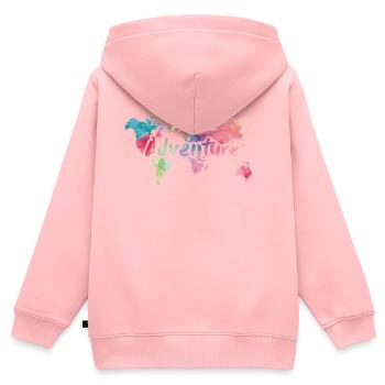 Aventure - Sweat Premium à capuche zippé enfant bio - rose - Dos - AI Model Kid Female (0cm)