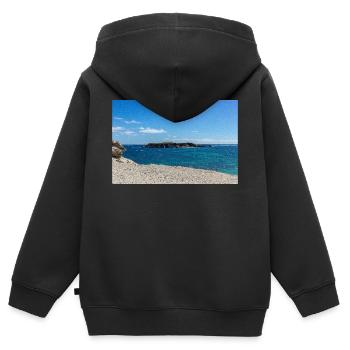 Hamelin Bay - South Western Australien - Kinder Premium Organic Zip Hoodie - Schwarz - Hinten - AI Model Kid Male (0cm)