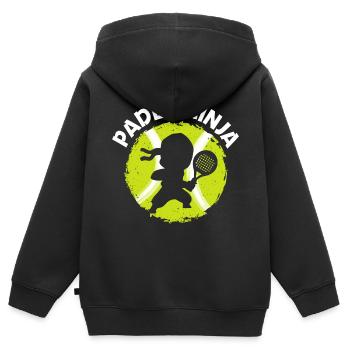 Padel Ninja Padel Player Padel Tennis Padeltennis - Kids Premium Organic Zip-up Hoodie - black - Back - AI Model Kid Male (0cm)