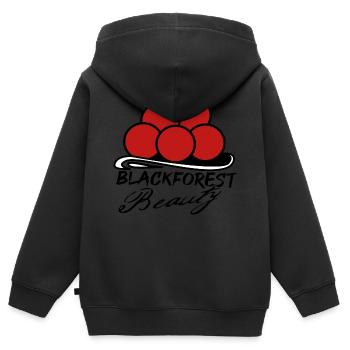 Schwarzwald Beauty Heimat Bollenhut Kuckuck - Kinder Premium Organic Zip Hoodie - Schwarz - Hinten - AI Model Kid Male (0cm)