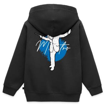 Maestro Conductor Orchestra Geschenk für klassische Musik - Kinder Premium Organic Zip Hoodie - Schwarz - Hinten - AI Model Kid Male (0cm)
